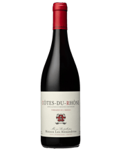  Maison Les Alexandrins Cotes<br>Du Rhone Rouge  750ML Maison Les Alexandrins is a collaboration between two renowned winegrowers from the Rhone Valley - Nicolas Jaboulet and Alexandre Caso. Their wines are crafted in a signature style that is at once contemporary and timeless, and always from exceptional vineyards unearthed by Alexandre Caso, a specialist in the terroirs of the Northern Rhone. A blend of 60% Grenache Noir and 40% Syrah sourced from hillside terraces rich in quartz and limestone marls, vinified and matured in wooden and stainless st