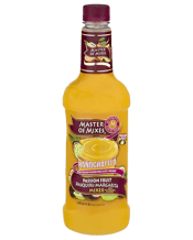  Master Of Mixes Passionfruit<br>Mix 1000ml  1000ML Crafted with meticulously sourced ingredients, this Passion Fruit Margarita boasts a vibrant blend of Vietnamese purple passion fruit, fresh lime juice, and pure cane sugar. Each fruit undergoes rigorous selection, ensuring only the ripest varieties with optimal sugar levels are used. This meticulous approach results in a cocktail bursting with fresh passion fruit flavor balanced by a tart lime finish.