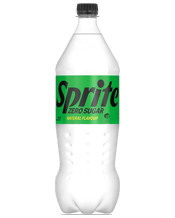  Sprite Zero Sugar Lemonade<br>Soft Drink 1.25l  1.25L With its clean, crisp, lemon-lime taste, Sprite Zero Sugar is a lemonade soft drink. Quench your thirst with a zero sugar hit of refreshment! Perfect with meals, as a mixer, on the go and relaxing at home. Sprite Zero Sugar softdrink has no artificial colours. Sprite Zero Sugar is available in cans, mini cans, single serve and sharing size bottles as well as multipacks.