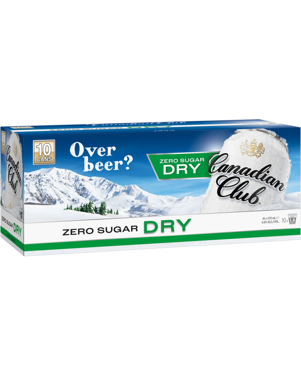 Canadian Club Whisky Zero Sugar Dry Cans 10 Pack 375mL Boozy