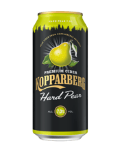  Kopparberg Hard Pear Cider<br>7% Cans 440ml  440ML Kopparberg's Pear Cider is an original. The cider is based on the original 1930 Swedish recipe using soft water sourced in the town of Kopparberg and the finest quality pears to create a slightly drier Pear Cider, but still with the refreshing fruity taste.