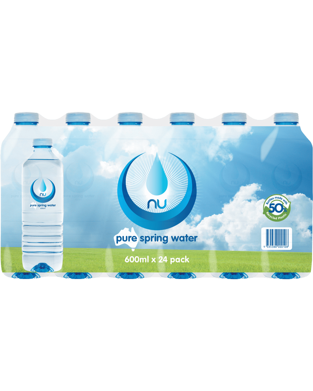 Coles Spring Water 24 Pack 600mL