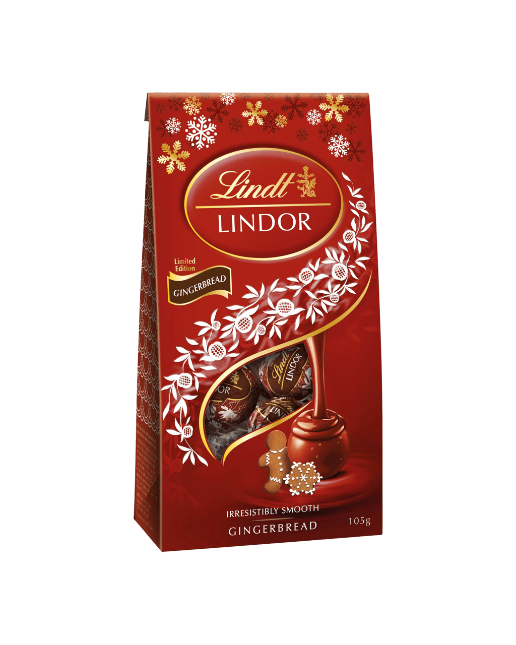 Buy Lindt Lindor Limited Edition Christmas Gingerbread Bag 105g Online ...