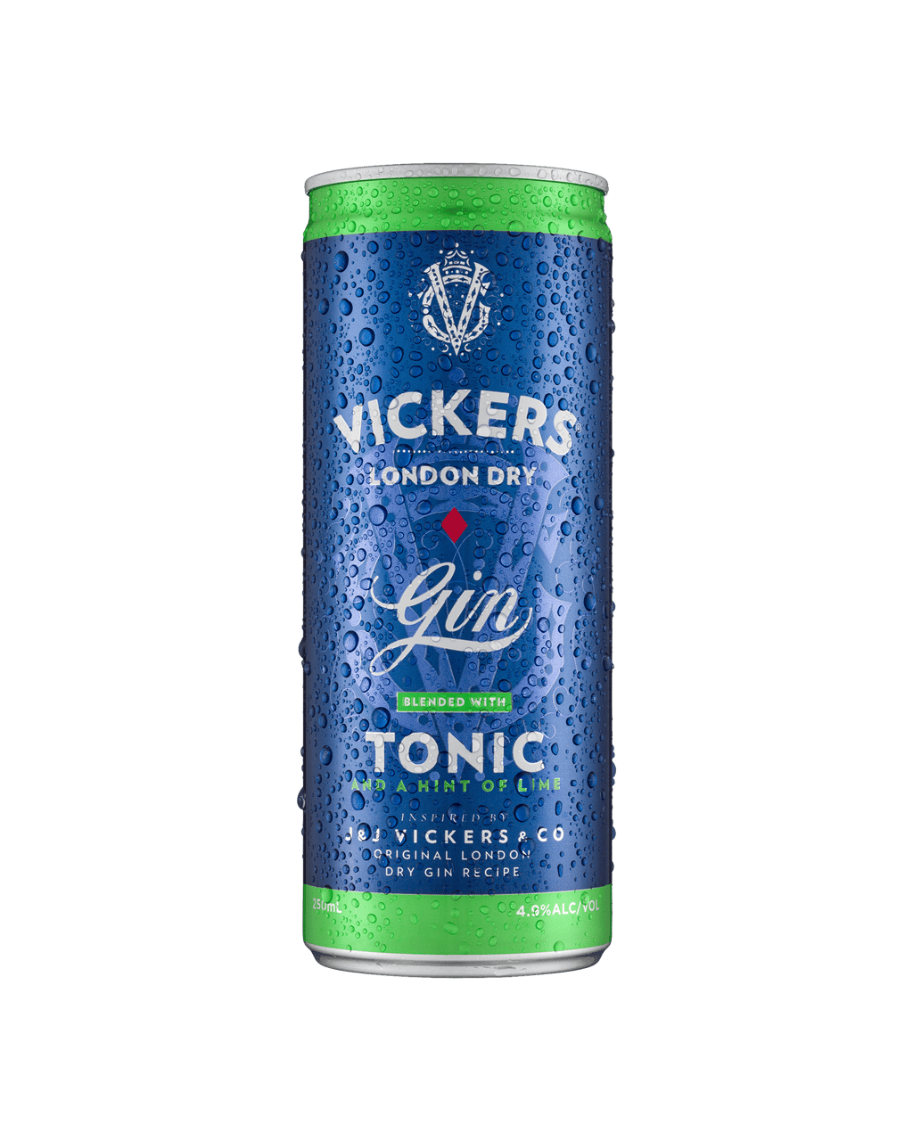 Buy Vickers Gin Tonic With A Dash Of Lime 250ml Dan Murphy S Delivers