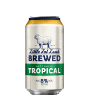  Little Fat Lamb Brewed<br>Tropical Cans 10... 375mL Little Fat Lamb celebrates a range of brewed beverages founded on using the best available locally sourced ingredients. With the launch of Tropical, this refreshing brewed beverage is an ideal summer drink.