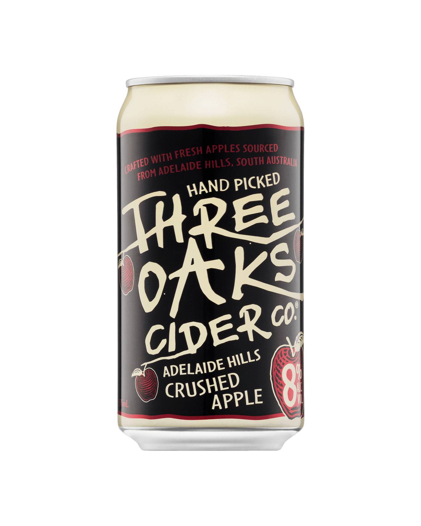 Buy Three Oaks Crushed Apple Cider 8% Cans 10 Pack 375ml Online (Low ...