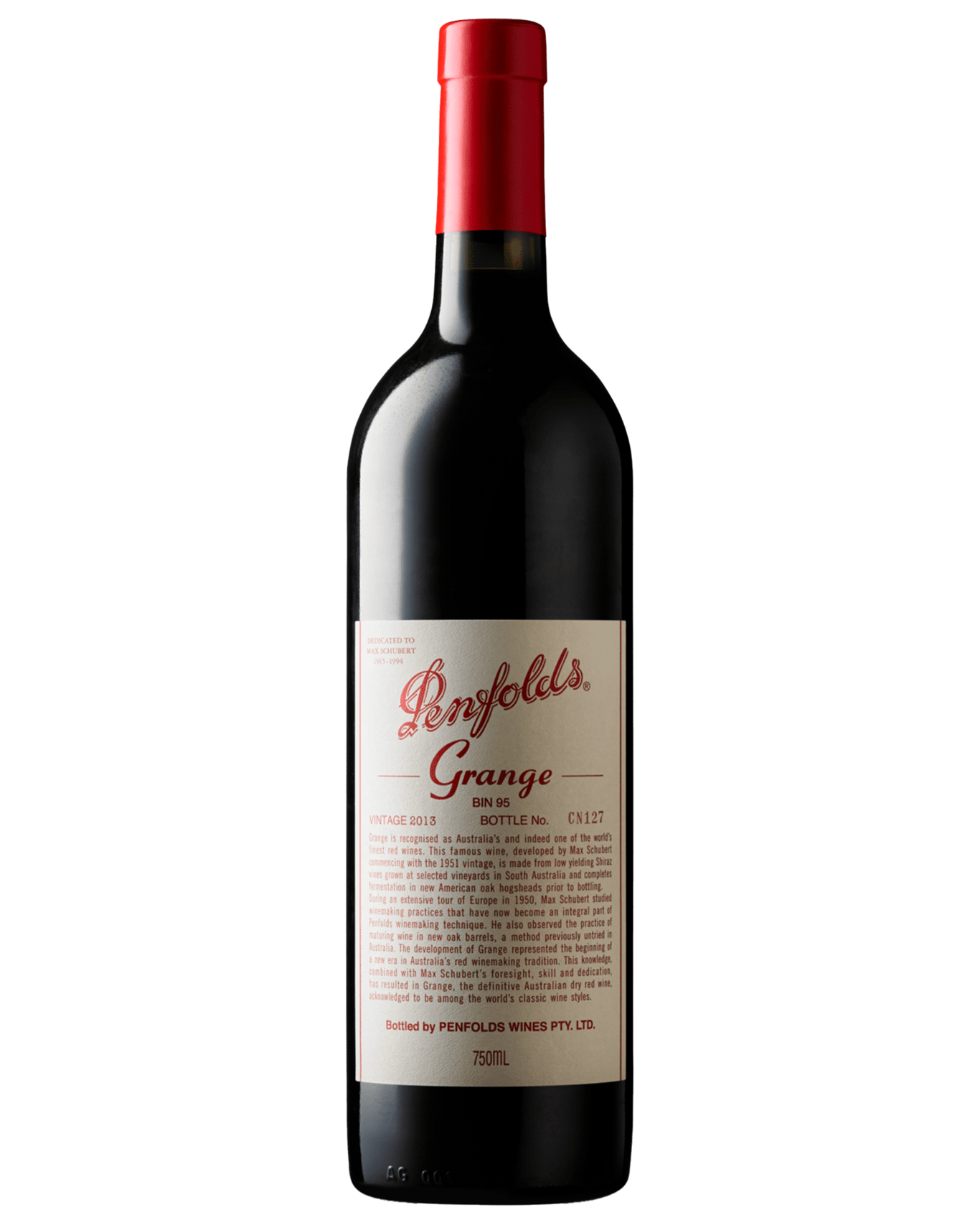 A bottle of Penfolds Grange 2013