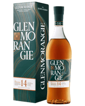 Glenmorangie Quinta Ruban 14<br>Year Old Single... 700ML Quinta Ruban is a whisky journey into the wild – a dark and delectable forest where the wind whistles with gusts of peppermint and dark swirls of chocolate can happen at any moment. In our giraffe-high stills, it begins soft and fruity, then gets darker and deeper as we let it age for 14 years in bourbon casks and port casks from Portugal. The finished whisky is a thicket of voluptuous flavour combinations. Walnut and black pepper. Mandarin orange and melted marshmallow. Dark chocolate bar and p