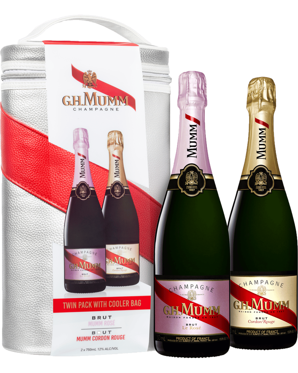 Buy Mumm Cordon Rouge Brut Nv & Rose Twin Cooler Bag Online (Lowest