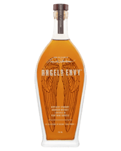 Angels Envy Bourbon 750ml 750ML Angels Envy Kentucky Straight Bourbon Whiskey Finished in Port Wine Barrels is unlike any bourbon you have tried. Aged four to six years in new American White Oak barrels, we then finish the bourbon for up to six additional months in Port casks, imported from the Douro region of Portugal. This versatile flavor profile can be enjoyed neat, on the rocks, or in a cocktail. It makes the perfect gift or addition to any bar cart.
