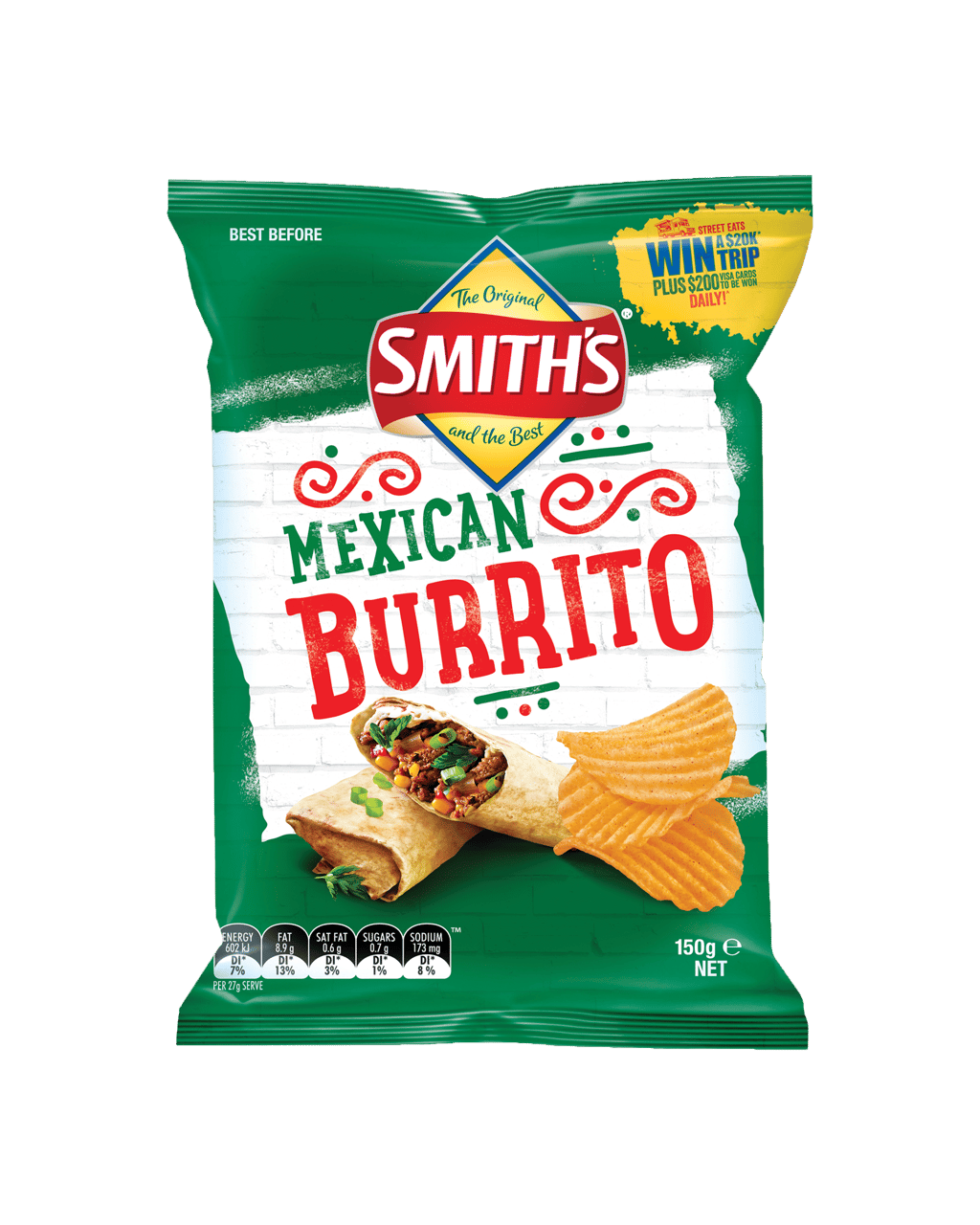 Buy Smith's Mexican Burrito Chips 150g Online (Lowest Price Guarantee