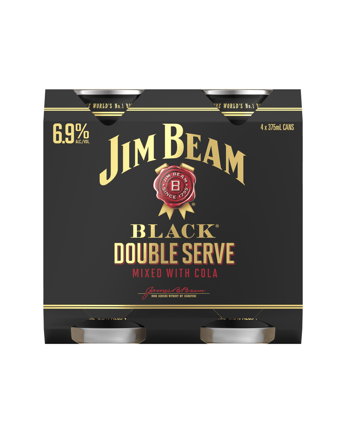 Jim Beam Double Serve Buy Jim Beam Black Double Serve Bourbon and Cola Cans 375mL Online