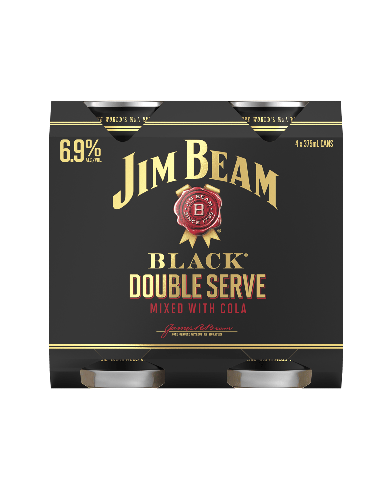 Buy Jim Beam Black Double Serve Bourbon and Cola Cans 375mL Online