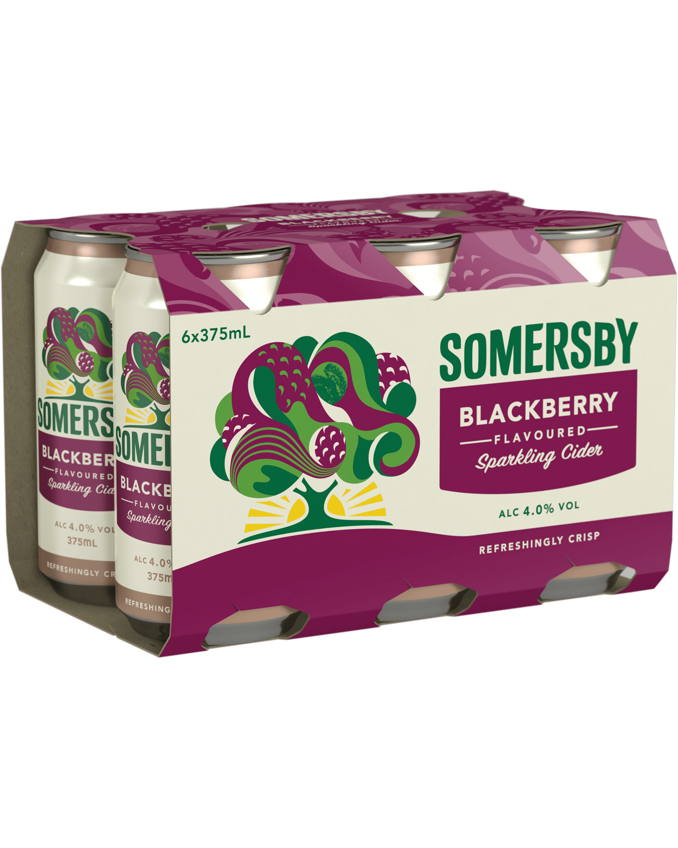Buy Somersby Blackberry Flavoured Sparkling Cider Can 375ml Online