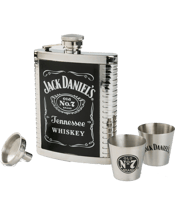  Jack Daniel's Hip Flask Gift<br>Pack  Various Here is a great gift idea for the Jack Daniels fan.&nbsp;Jack Daniels 6oz Stainless Steel Pocket Hip Flask with Funnel and 2 Cups set.