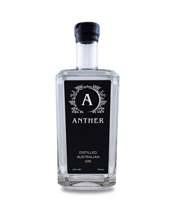  Anther Distilled Australian<br>Gin  700mL First released 2016 | 44% Abv | 700mL Trophy for Champion Gin – Australian Distilled Spirit Awards 2018 Gold Medal – Australian Distilled Spirit Awards 2018 Anther Gin is the Anther flagship. Anther is named for the part of a flower that produces and holds pollen, vital for the production of seeds from which our beautiful fragrant botanicals grow. The big juniper flavour of Anther Gin is boosted by eucalyptus and beautifully balanced by citrus from coriander, lemon gum and finger limes. A furthe