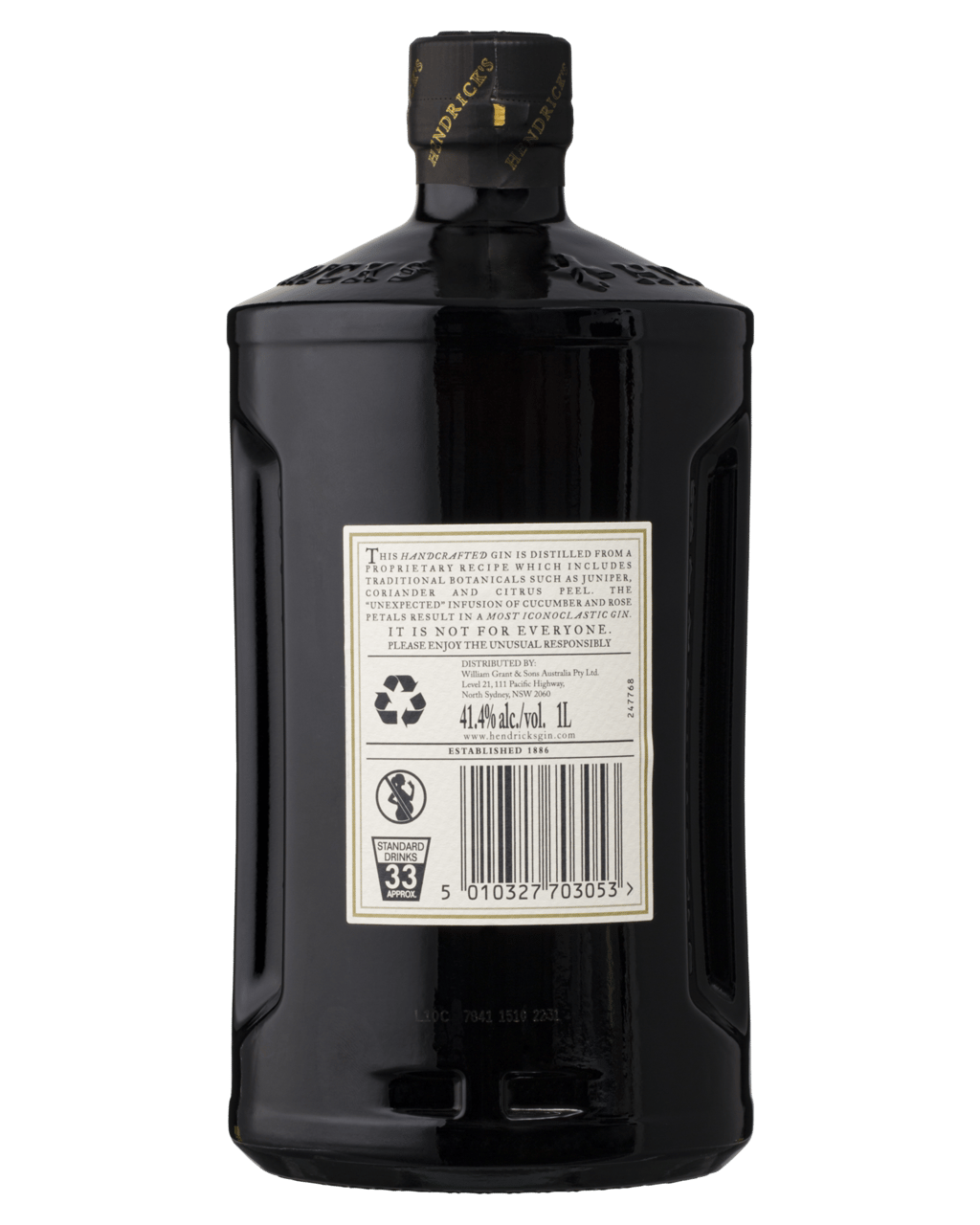 Buy Hendrick's Hendrick's Gin 1l Online (Low Prices) From Dan Murphy's