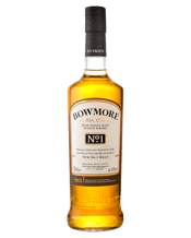 Bowmore No.1 Islay Single<br>Malt Scotch Whisky... 700mL With more maturing history within its walls than anywhere else in Scotland, Bowmore No.1 malt will unlock the door to a story of deeper character. Exclusively matured in first fill Bourbon casks, Bowmore’s newly launched No.1 Malt is singularly special. Vanilla sweetness, cinnamon spice and oak smoke beautifully complement the mouth-watering citrus, honeycomb and coconut flakes, culminating in a peat smoked, bourbon vanilla and lime finish.