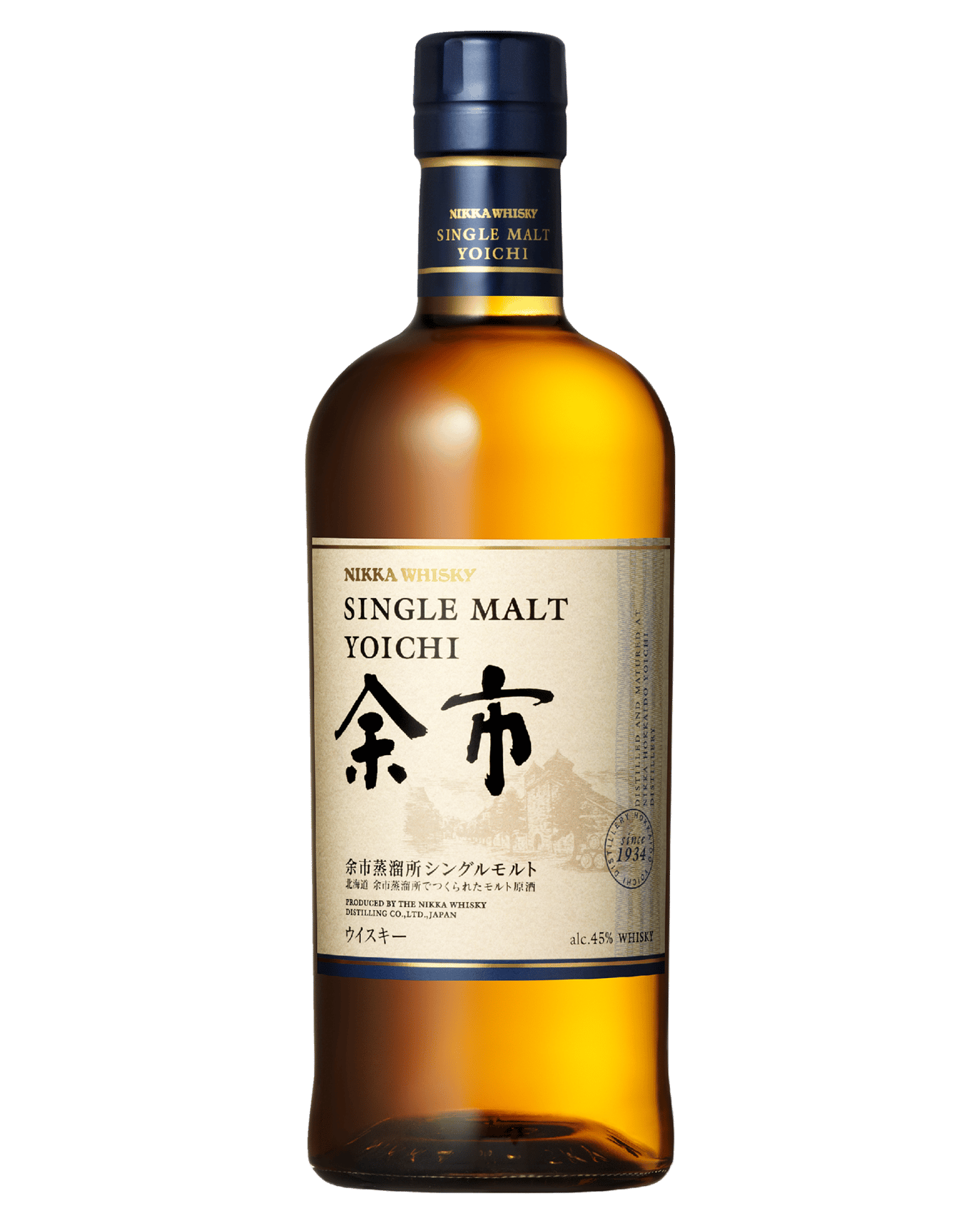 A bottle of Nikka Yoichi Single Malt Japanese Whisky