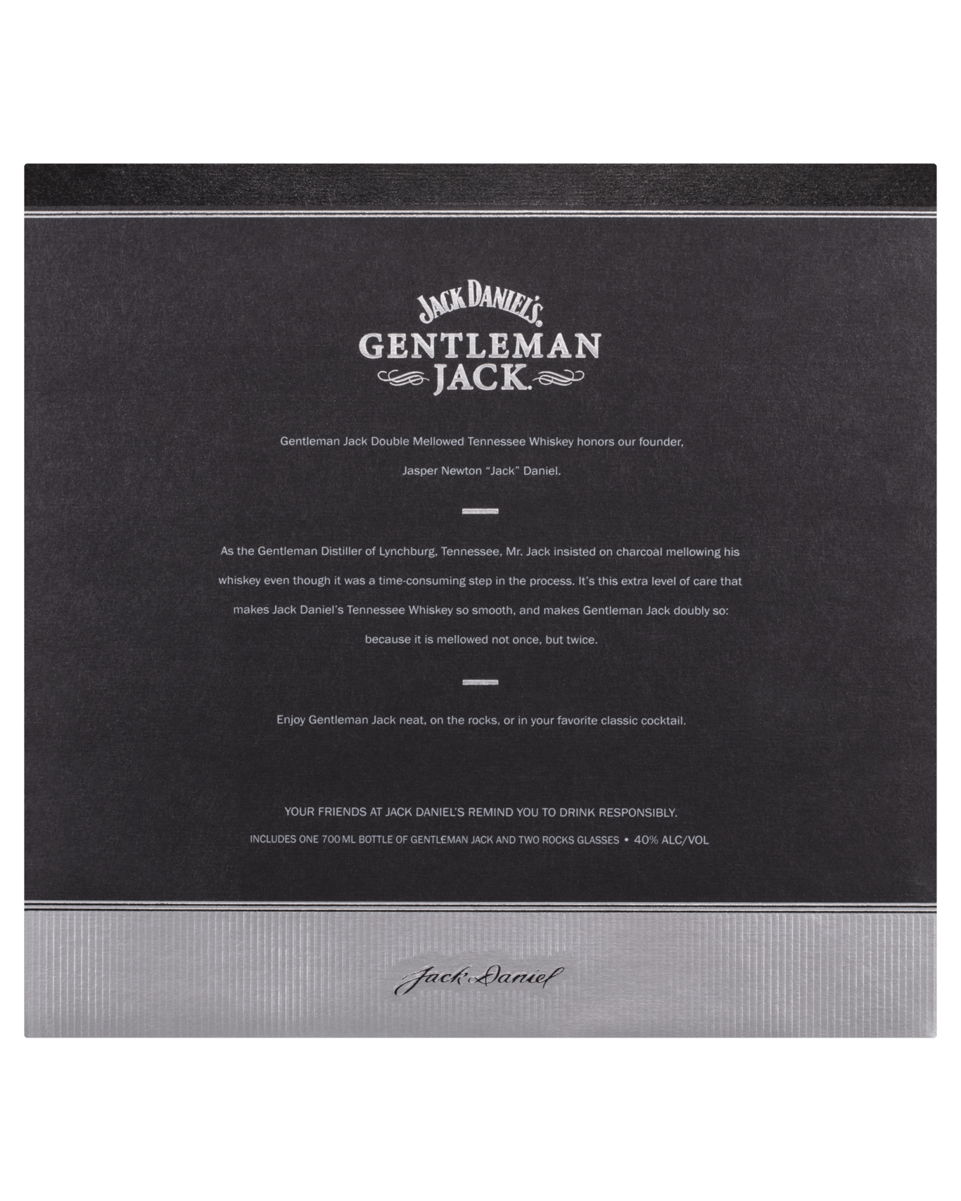 Buy Gentleman Jack Tennessee Whiskey & 2 Glass Pack Online (Lowest