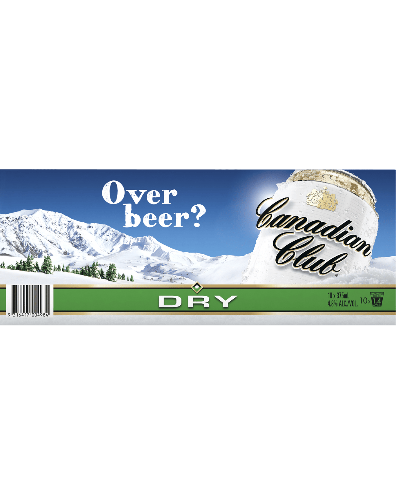Canadian Club Whisky & Dry 4.8% Cans 10 Pack 375ml (Unbeatable Prices ...