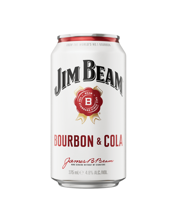 Jim Beam White Label Bourbon & Cola Cans 375mL