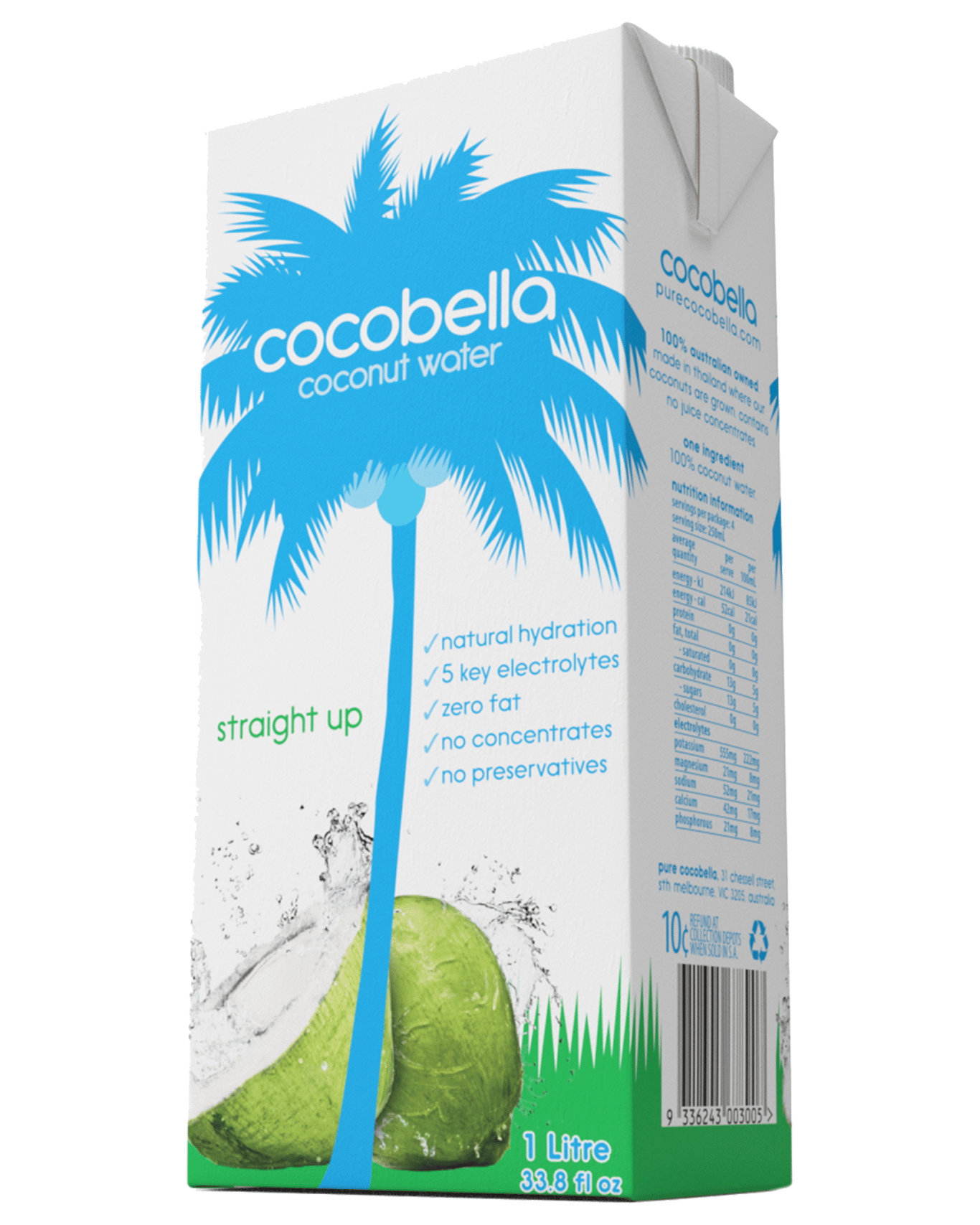 Buy Cocobella Straight Up Coconut Water 1l Online (Lowest Price Guarantee) Best Deals + Same
