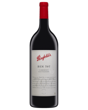 Penfolds Bin 707 Cabernet<br>Sauvignon 1998... 1.5L Penfolds Bin 707 Cabernet Sauvignon sits comfortably alongside Penfolds Grange as the epitome of its varietal within the impressive Penfolds stable. Multi-regional and matured in American oak, the Bin 707 stands the test of time in regards to quality, prestige and ageability. The 1998 vintage is now regarded as one of the all-time classic red wine vintages in South Australia, and this magnum of 707 is a wonderful expression of the year. Aged to perfection, the larger format bottle has also lent