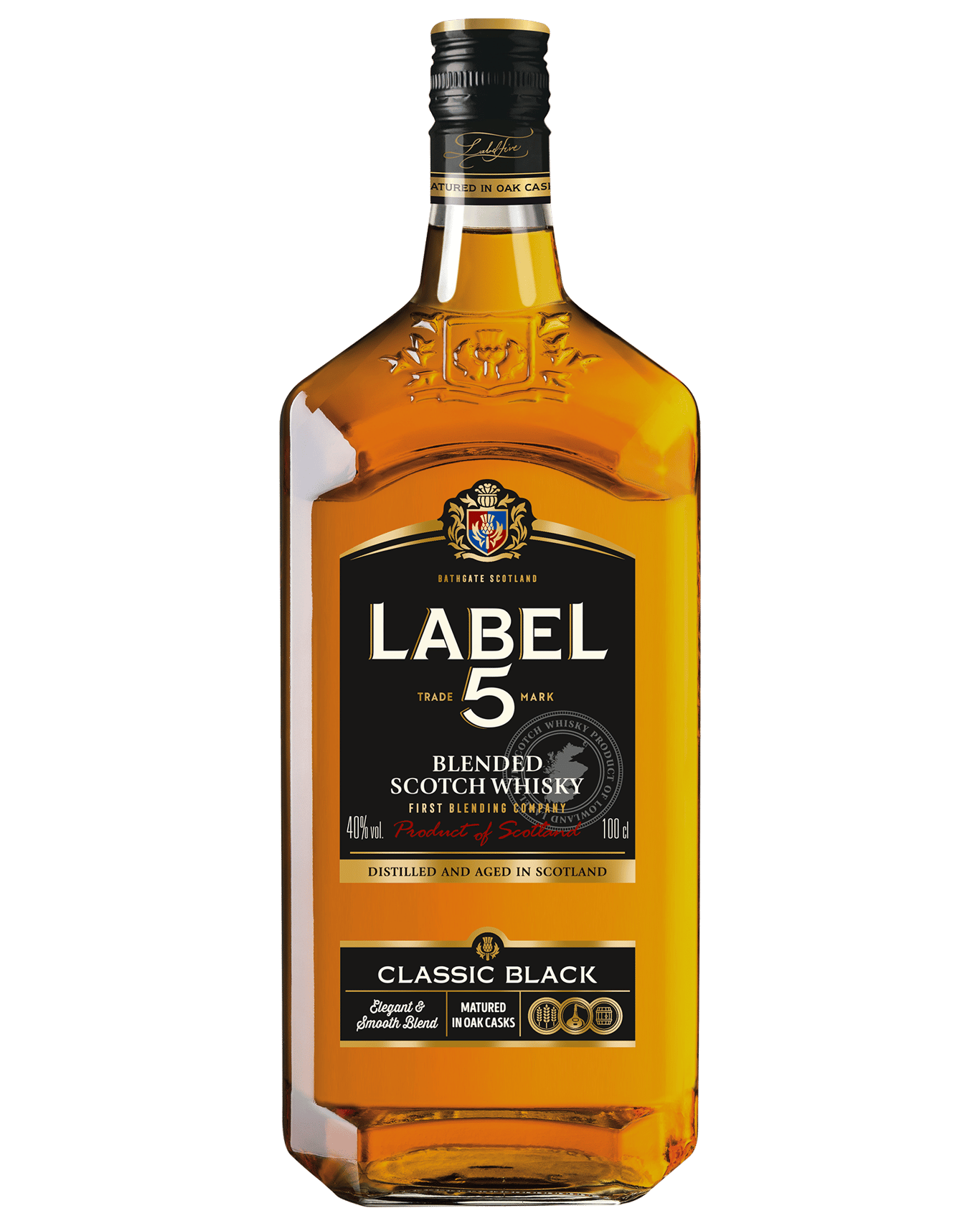 Label 5 Classic Black Blended Scotch Whisky 1l (Unbeatable Prices): Buy ...
