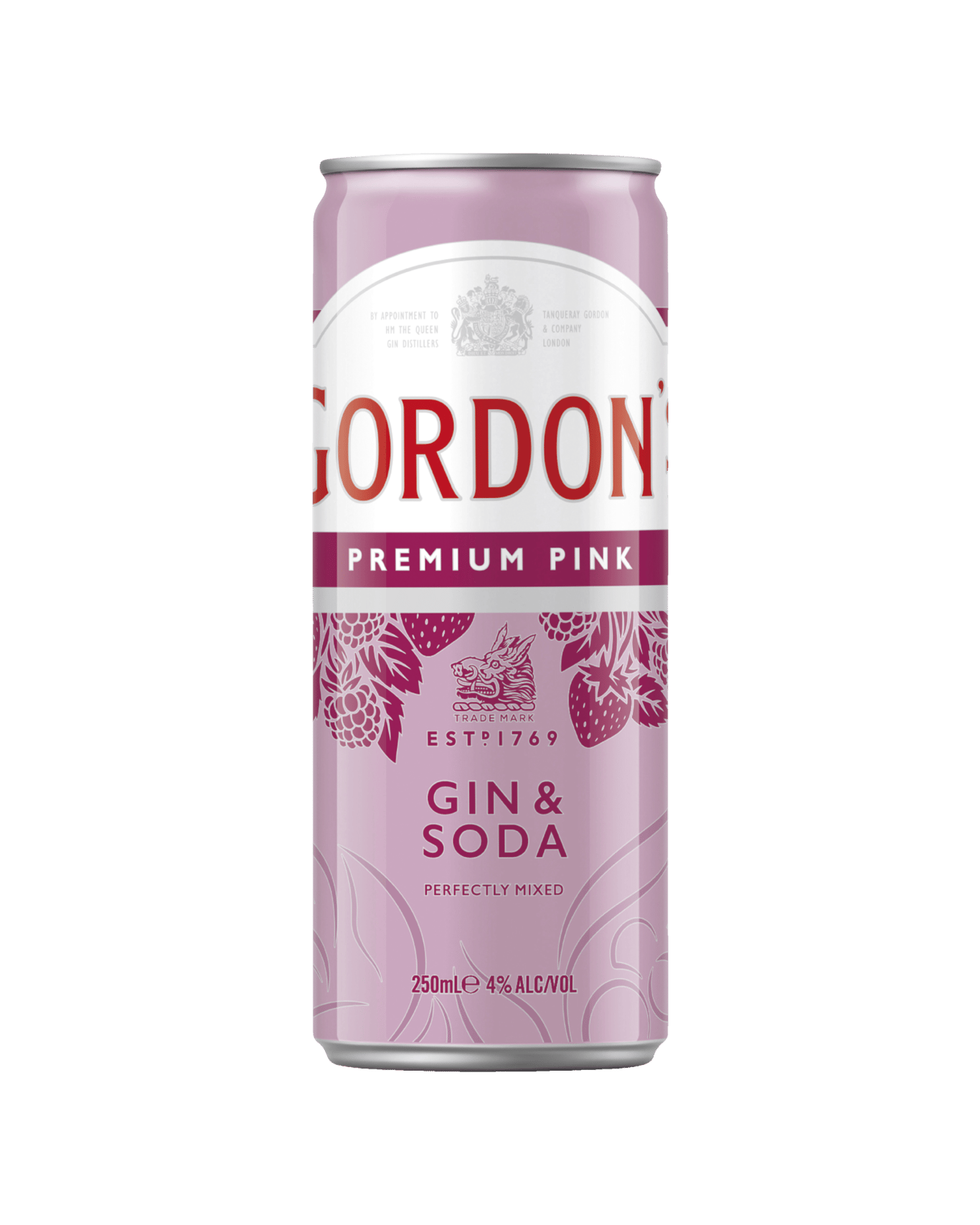 Buy Gordon's Premium Pink Gin & Soda Cans 250ml Online (Lowest Price