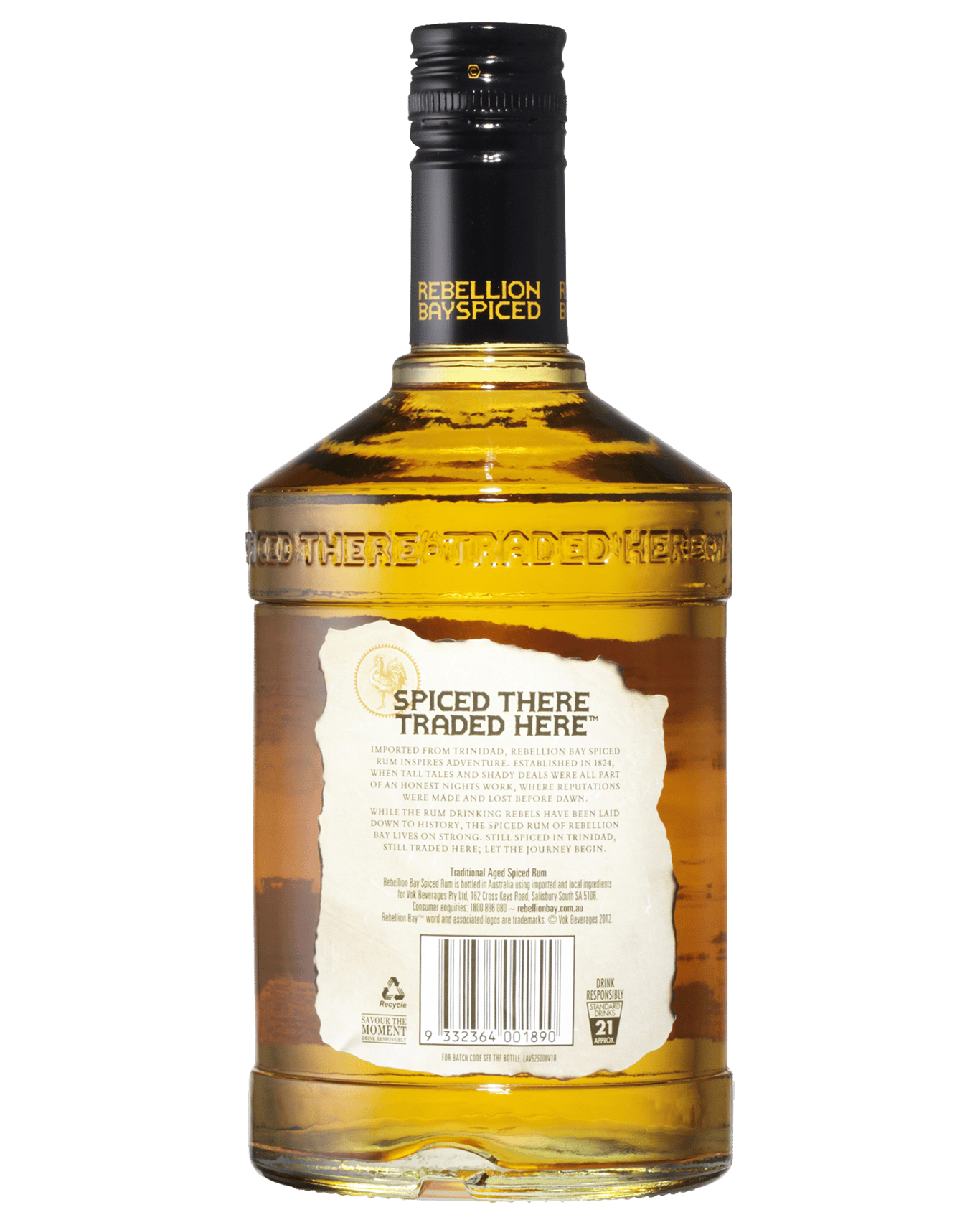 Buy Rebellion Bay Spiced Rum 700mL Online (Lowest prices in Australia