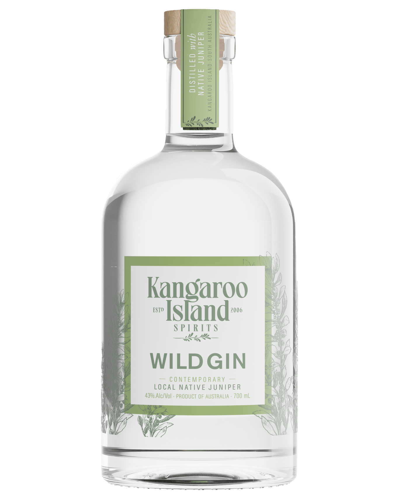Bottle of Kangaroo Island Spirits Wild Gin