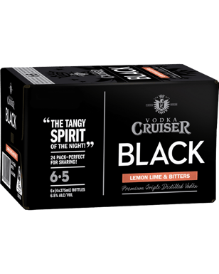 Buy Vodka Cruiser Black Lemon Lime & Bitters Bottles 275ml