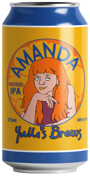Yulli's Brews Amanda<br>Mandarin Ipa Cans... 375ML This American style IPA is layered with a range of mandarin flavour from a carefully selected malt hop bill, and about 100 cold pressed mandarins blended with a concoction of orange peel liqueur (Cointreau). The result is a super drinkable, fruit driven IPA with an assertive mandarin peel bitterness and dry mouthfeel. The perfect seasonal IPA making use of our favourite citrus fruit.