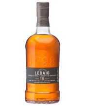  Ledaig 10 Yo Single Malt<br>Scotch Whisky... 700ML Ledaig is a wonderfully distinguished single malt handcrafted on the Isle of Mull by the Tobermory Distillery. The only distillery on the island, Tobermory produces its only peated malt in this Ledaig 10 Year Old Single Malt. Sitting in the ancient vaults for 10 years and the use of superior oak wood casks, aromatic lochan water and the exclusively peat dried malted barley all go to producing a whisky of purity, power and vibrancy. The flavours and aromatics produced can't help but bring you to