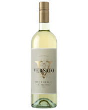 Versato Pinot Grigio  750ML Straw yellow, varietal ripe apple-led fruit fragrances, dry, well-structured palate sustained by pleasing acidity through to a long-lingering finish. It pairs very well with steamed small crustaceans, spaghetti with clams and grilled zucchini.