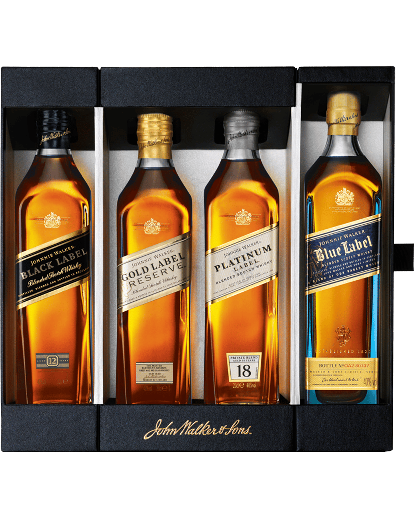 Buy Johnnie Walker Scotch Whisky Collection Pack 4x200ml Online (Lowest