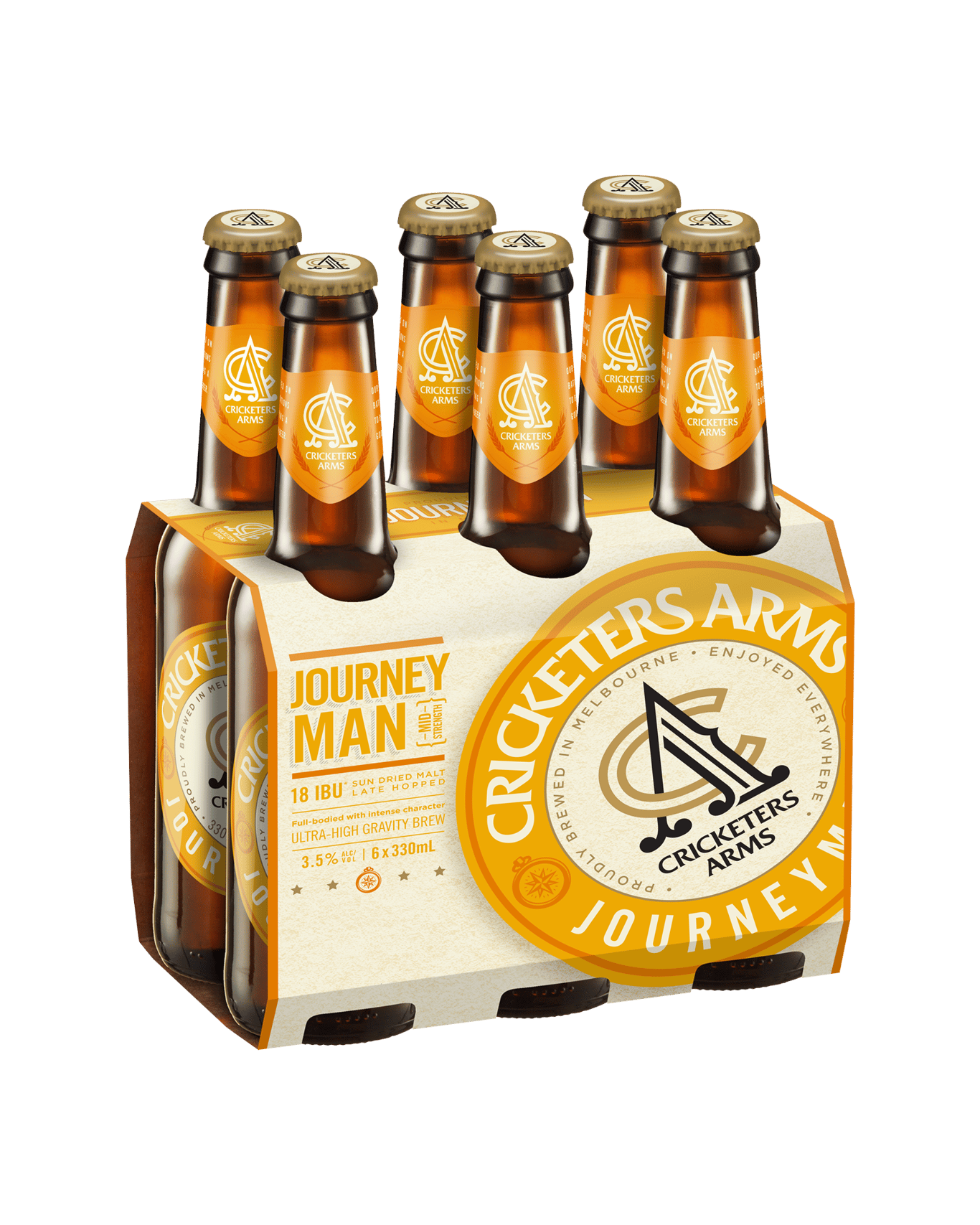 Buy Cricketers Arms Journeyman Mid Strength Lager 330ml Online (Lowest