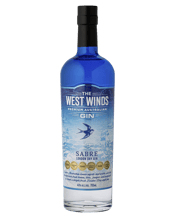  The West Winds Gin The Sabre<br>Gin 700ml  700mL The West Winds Sabre is a uniquely Australian take on a traditional London Dry style gin. The flavours in this bright, aromatic gin are led by an undercurrent of citrus with a dominance of juniper, followed by the classic coriander seed. The addition of wattle seed adds a depth to the mid palate and introduces a creamy texture to the gin. Perfect as a classic G&T with lemon to release the intricacies of this uniquely styled gin. The Sabre is the perfect gin for explorers looking for a new world