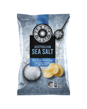  Red Rock Deli Sea Salt 165g  165G Made from Natural Ingredients for Full Bodied Flavour. Made in Australia with natural ingredients and no added flavours or colours, Red Rock Deli Sea Salt chips are roughly cut slowly cooked in 100% Australian-grown canola oil for that satisfying crunch. Platter Worthy Perfection Made for Entertaining. Red Rock Deli Sea Salt chips are a classic potato chip flavour that will go with anything from the food deli on your next cheese platter. Perfect for an elevated dinner party or casual dinner at h