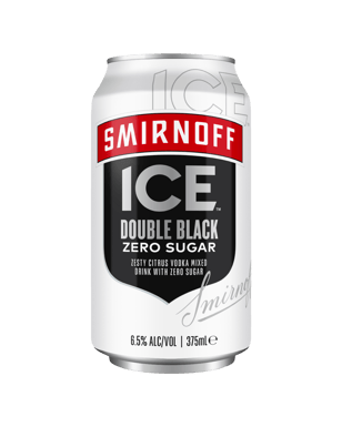 Ice Double Black Zero Sugar Cans 375mL