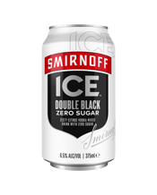 Smirnoff Ice Double Black<br>Zero Sugar Cans... 375ML A great alternative for those looking to reduce their sugar intake yet still enjoy the full flavoured premium mix of Smirnoff Ice Double Black.