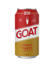  Mountain Goat Fancy Pants<br>Amber Ale Cans... 375ML Amber ales have always been special for Mountain Goat, ever since they released their first one back in 1997. Rich and full-flavoured, they’re classics for a reason. But sometimes you want something a bit more…fancy.