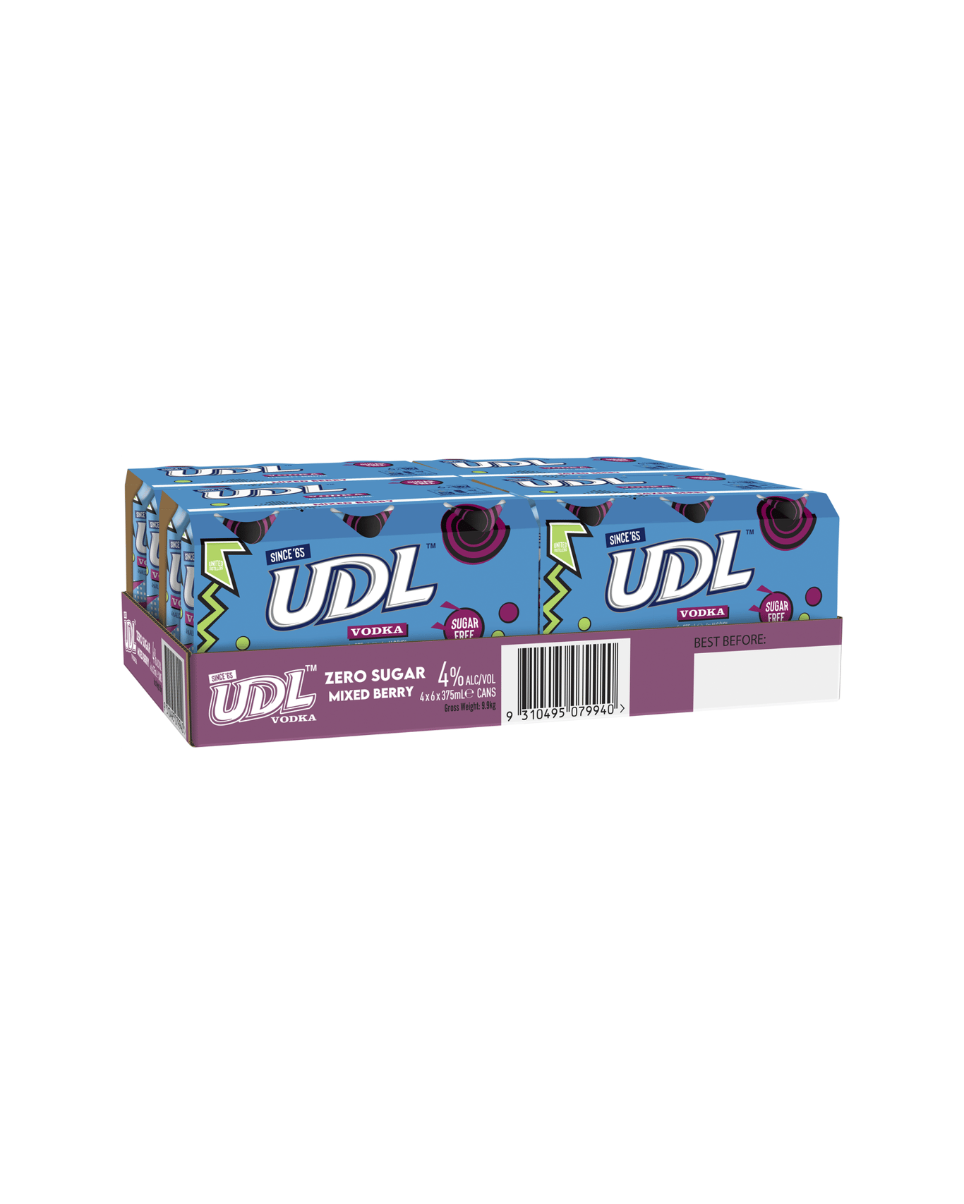 Buy Udl Zero Sugar Vodka Mixed Berry Cans 375ml Online (Lowest Price