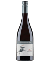  Stockman's Ridge Wines Rider<br>Pinot Noir  750mL The nose starts with Violet and Green Pepper with hints of roasted Cinnamon Light and bright on the palate before the balanced acid brings out fine tannins or cocoa and spice.