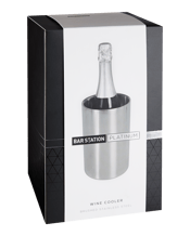  Bar Station Platinum Wine<br>Cooler  1EA Fill this elegant wine cooler by Bar Station with ice to help keep pre - chilled wine at the desired serving temperature. Glass and wine not included.