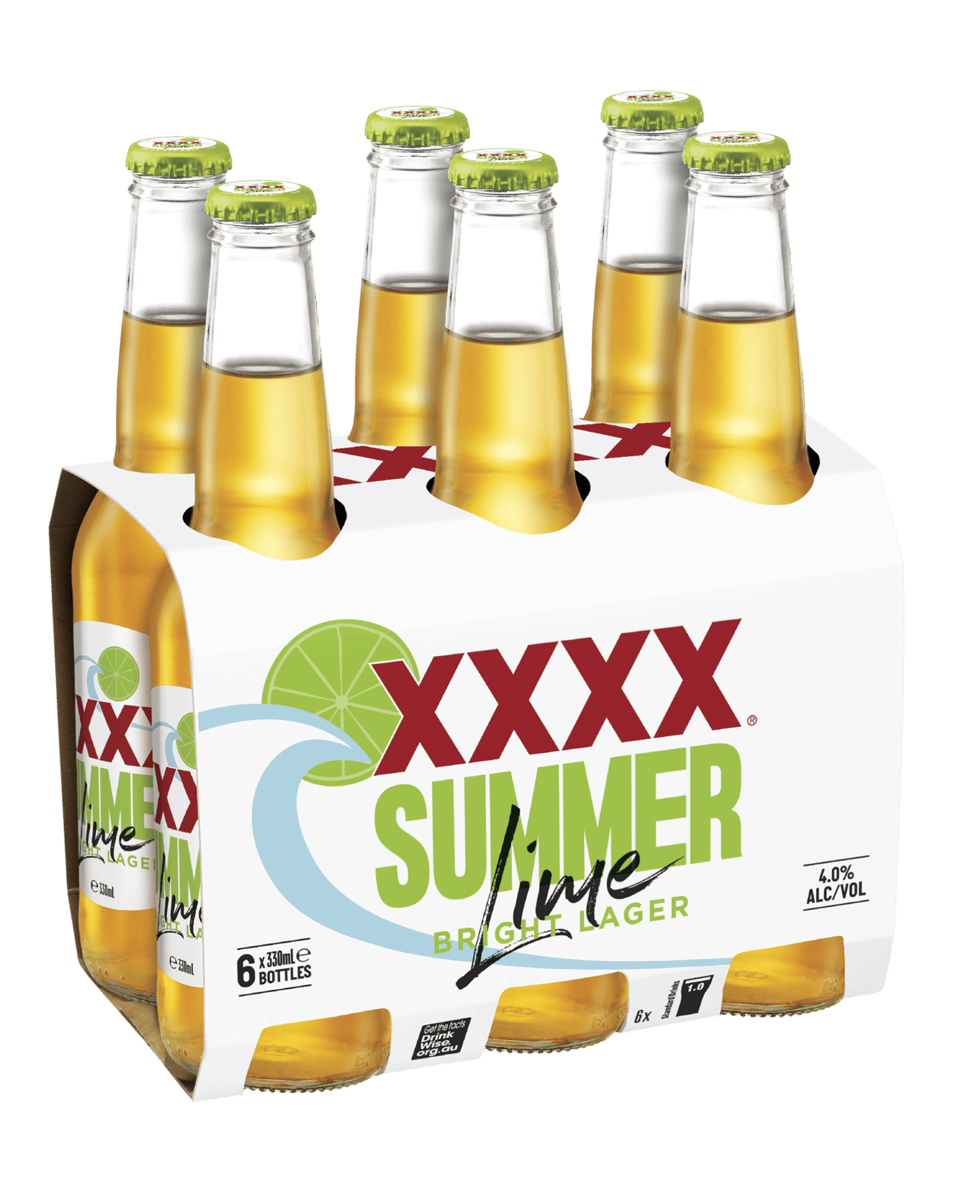 Buy Xxxx Summer Bright Lager With Natural Lime Bottles 330ml Online