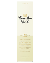  Canadian Club 20 Year Old<br>Blended Whisky... 750mL Canadian Club was first established in Walkerville, Ontario in 1858 and quickly cultivated popularity around the world. Today, Canadian Club continues to be the choice of savvy drinkers looking for a refreshing alternative to beer, classic cocktails or simply a great tasting whisky served neat.