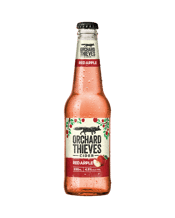 Orchard Thieves Red Apple<br>Cider Bottles... 330mL This isn't your regular boring green apple cider, come try Orchard Thieves whole crisp RED apple cider. It is just what you are looking for. Enjoy over ice, or from an ice cold bottle.