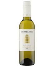  Chapel Hill Pinot Grigio<br>375ml  375ML The perfect introduction to the Chapel Hill range, that truly reflect the vineyards and the trust between grapes, growers and winemakers. These wines are gently made and are suitable for vegetarians and vegans. This is a drier style Pinot Grigio with fresh flavours, conveniently in a 375mL bottle.